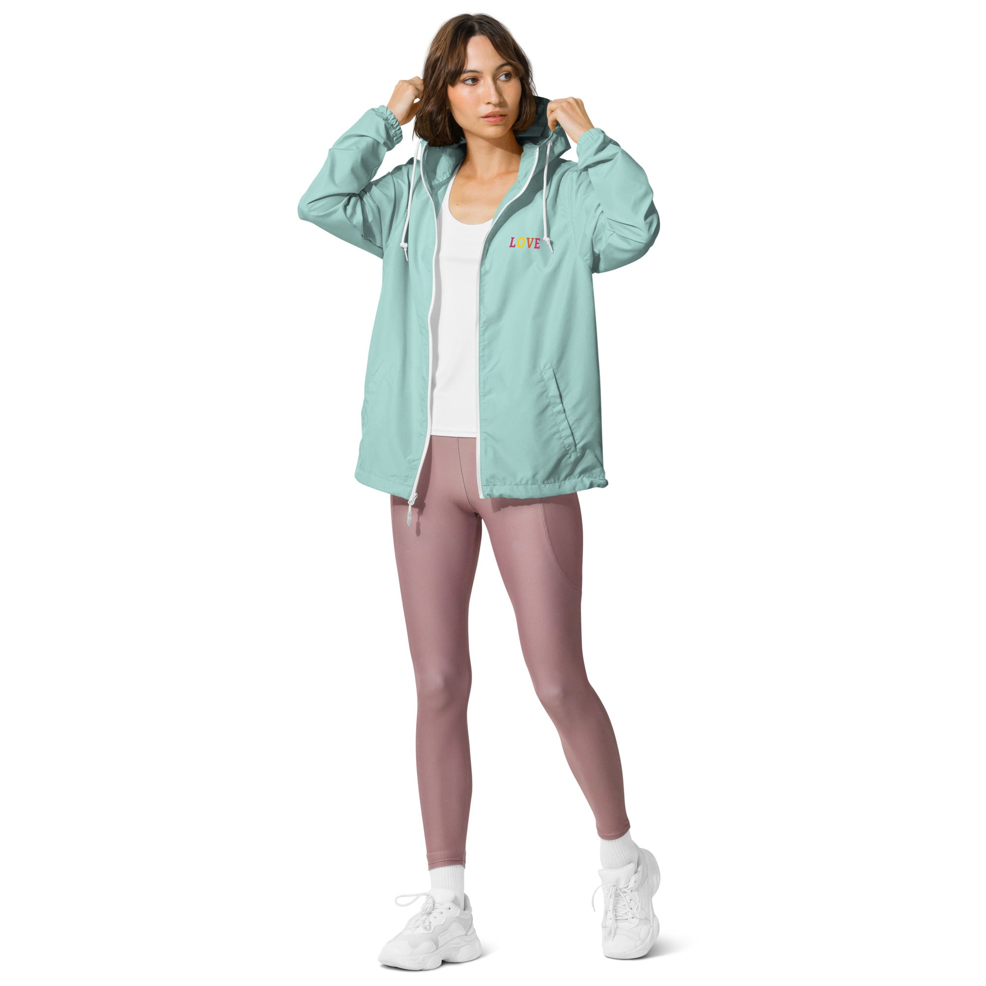 LOVE Unisex Zip Up Windbreaker